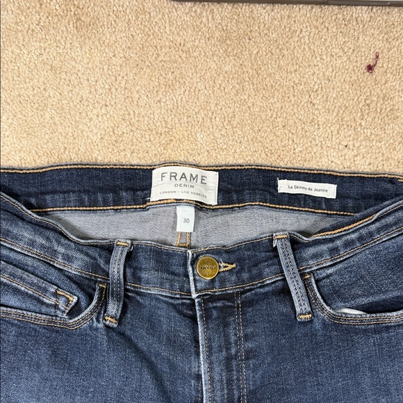 Frame Denim Indigo Skinny Jeans - Picture 2 of 8